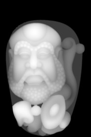 十八罗汉八仙浮雕精雕灰度