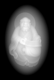 十八罗汉精雕浮雕灰度