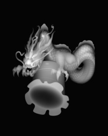 龙之九子浮雕精雕灰度46牌