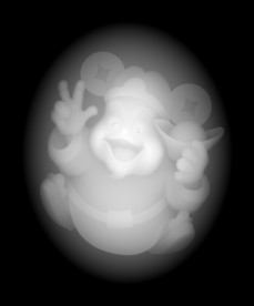 卡通财神浮雕灰度精雕46牌