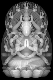 千手观音46牌浮雕灰度精雕