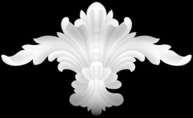 角花洋花精雕浮雕灰度