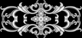 横条洋花精雕浮雕灰度