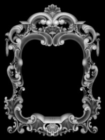 欧式洋花镜框浮雕精雕