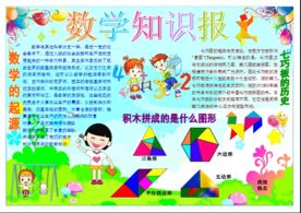 数学知识报电子小报手抄报板报