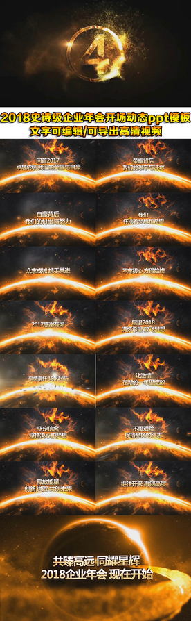 史诗级励志企业年会ppt模板