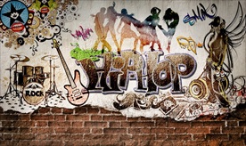 复古音乐素材背景墙