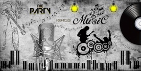 手绘音乐主题装饰画