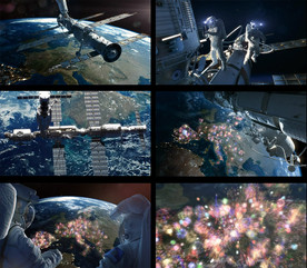 太空宇航员地球庆典创意片头