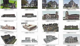 民国建筑草图大师SU模型