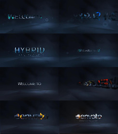 铬金属标题展示AE模板