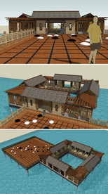 棋盘对弈轩水榭