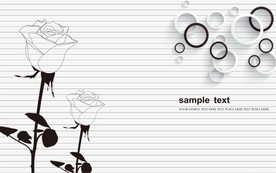 现代简约玫瑰花圆圈电视背景墙