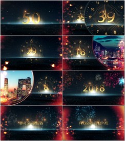 电视台卫视跨年倒计时视频素材