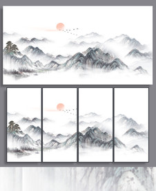 国画山水画 意境装饰画