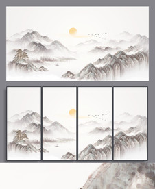 国画山水画 意境装饰画