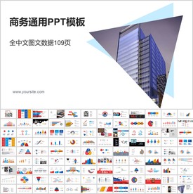 中文通用商务图表报告PPT模板