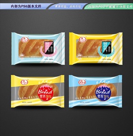 营养面包包装 平面展开分层文件