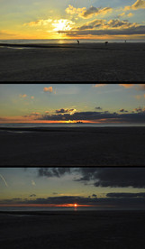 黄昏海滩延时实拍视频