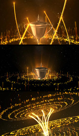 升起的奖杯颁奖视频片头