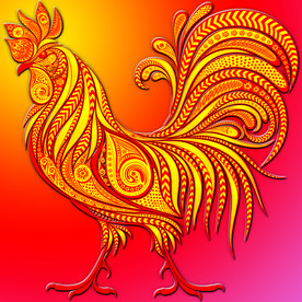 超巨大艺术风大公鸡雄鸡装饰画