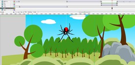 森林的动物35秒蝴蝶蜘蛛狮子