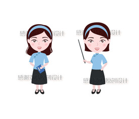 民国女子卡通形象