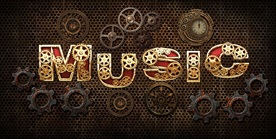 潮流金属齿轮MUSIC装饰画