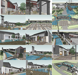 中式滨水商业街