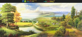 大型西方田园森林油画装饰画