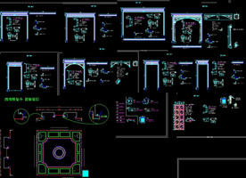 墙板大样剖面CAD图库