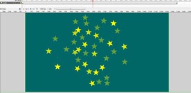 星星往外闪动动画