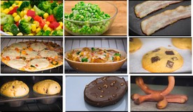 食物菜肴微波炉西式糕点视频