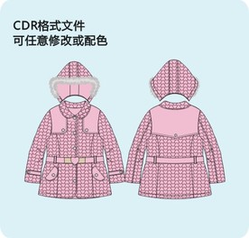 女装女童秋冬季外套棉衣