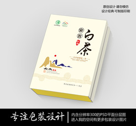 安吉珍稀白茶礼盒CDR矢量文件