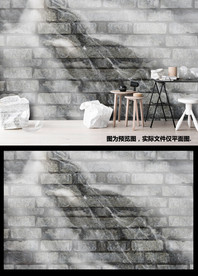 大气风景瀑布山水装饰画背景墙