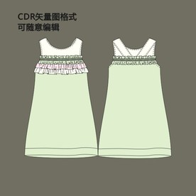无袖背心连衣裙