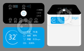 空气净化器矢量UI设计图