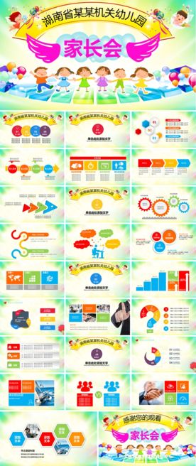 幼儿园家长会学校教学课件PPT