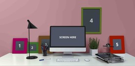 笔记本办公VI样机图片