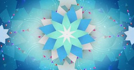 民族风八菱彩色花