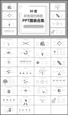 商务数据图表分析年终总结PPT