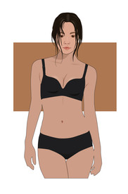 矢量时尚内衣美女