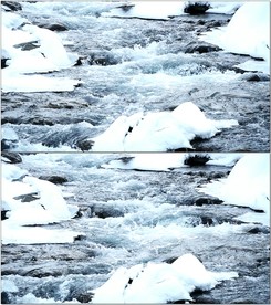 积雪河流