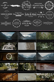 15款白色清新婚礼相册标签动画