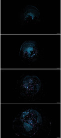科幻风格数字科技地球数据展示