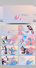 情人节婚礼求婚现场AE视频