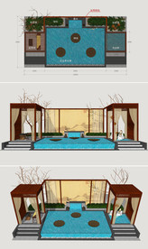 温泉休闲区模型