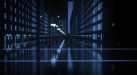 3D动感灯光夜景城市