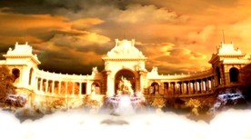 婚礼素材宫殿彩虹云彩仙境